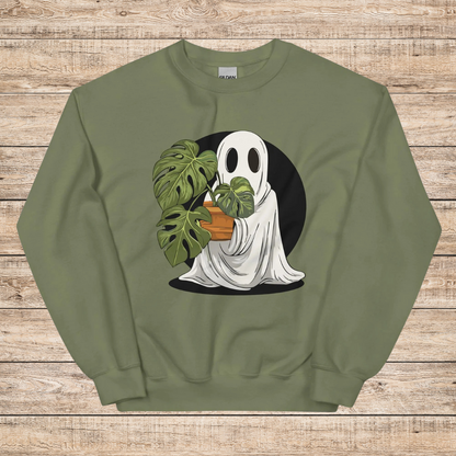 Ghost Plant Sweatshirt in Military Green