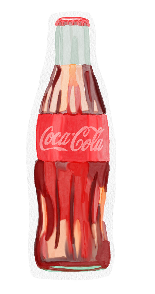 Coca-cola Bottle Watercolor 3” Vinyl Sticker Original Art