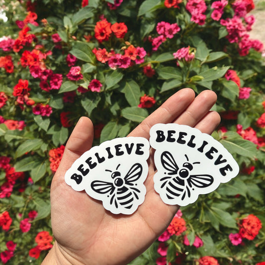 Beelieve Bee 3” Vinyl Sticker Original Art