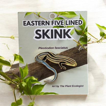 Five Lined Skink Enamel Pin