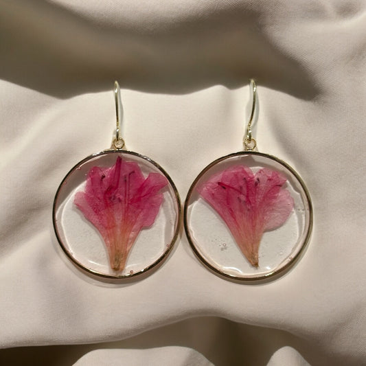 Pink Rhododendron Earrings