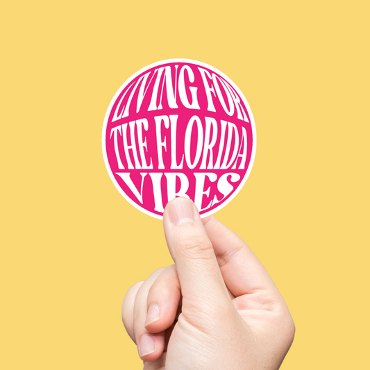 Living for the Florida Vibes Taylor Swift Swiftie Sticker 3” Vinyl Sticker Decal Waterproof Original Art