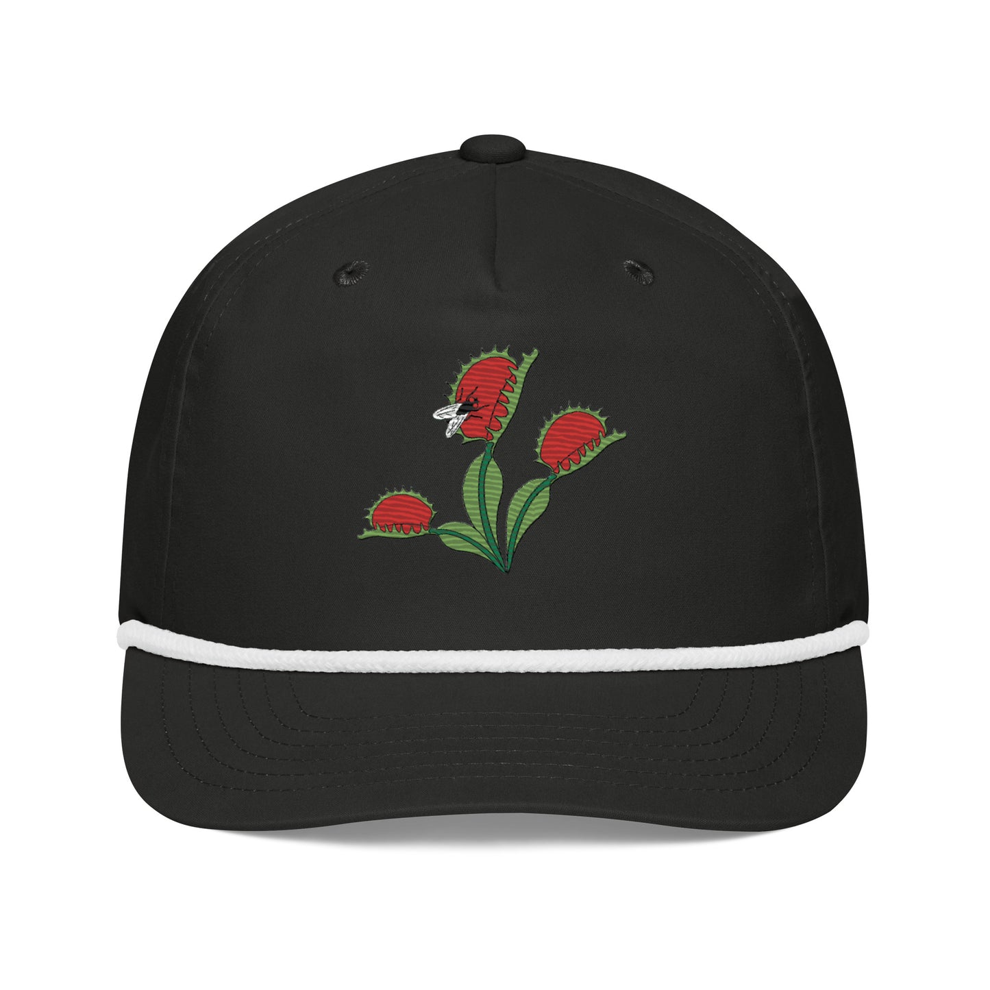 Venus Flytrap Embroidered Golf Rope Cap