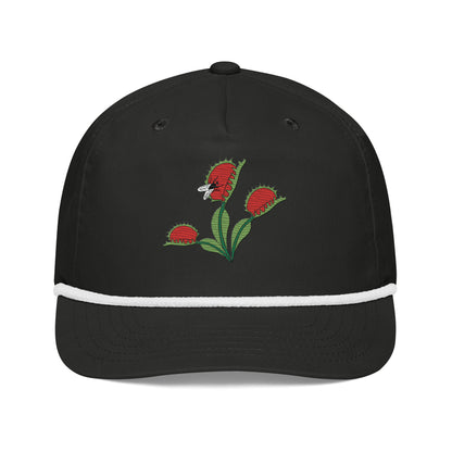 Venus Flytrap Embroidered Golf Rope Cap