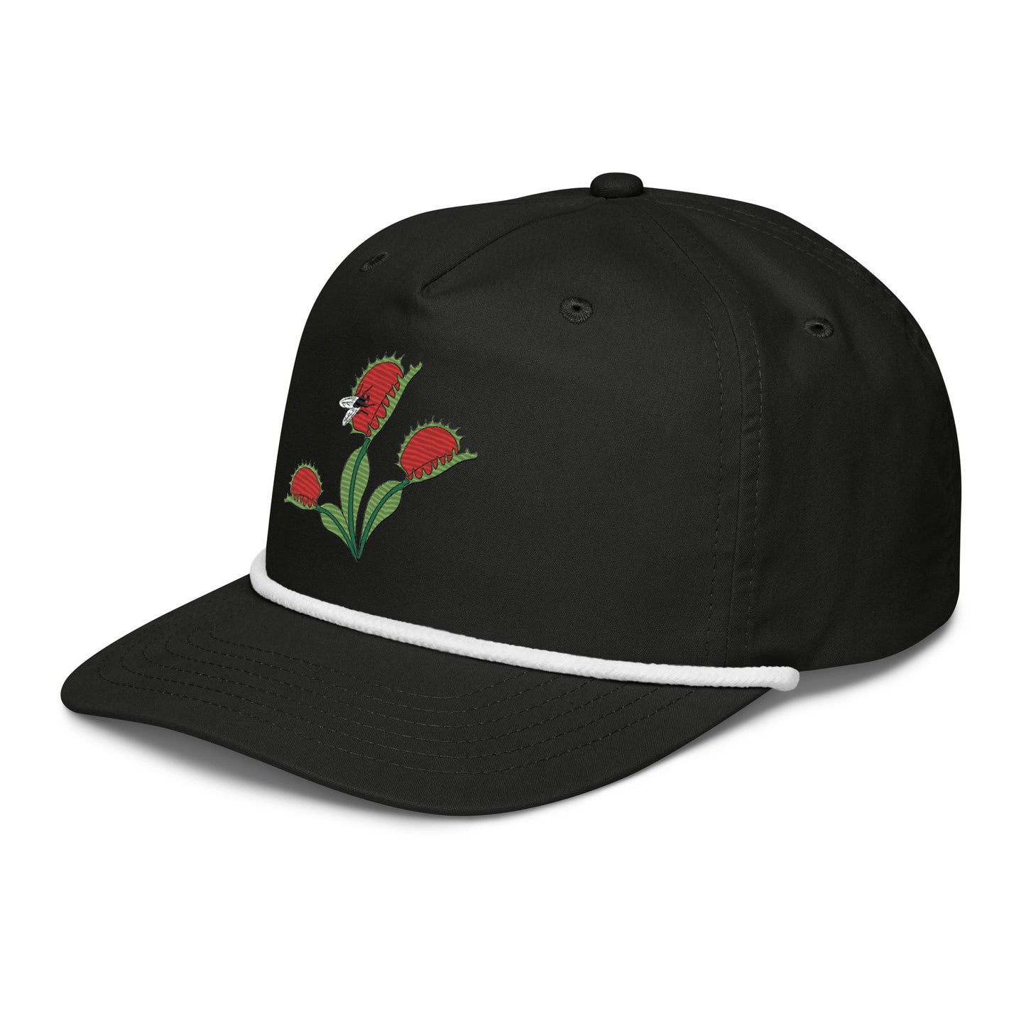 Venus Flytrap Embroidered Golf Rope Cap