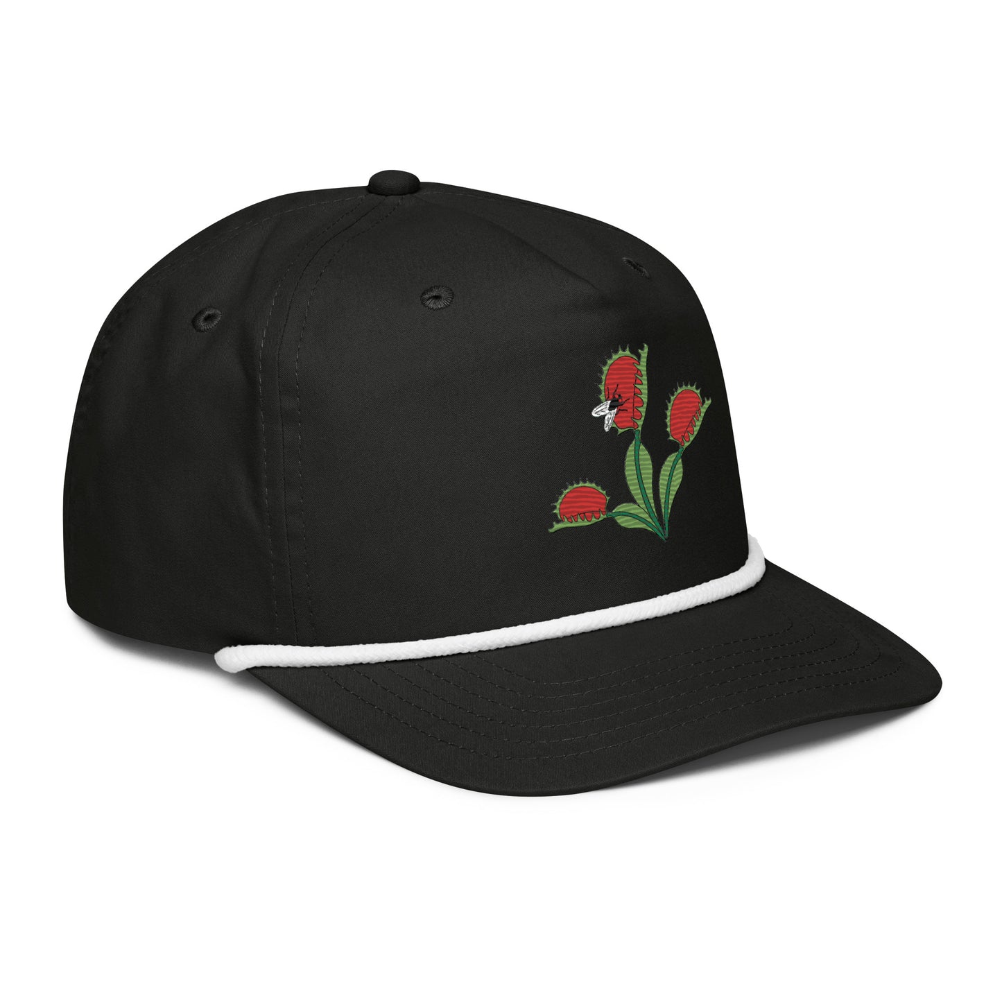 Venus Flytrap Embroidered Golf Rope Cap