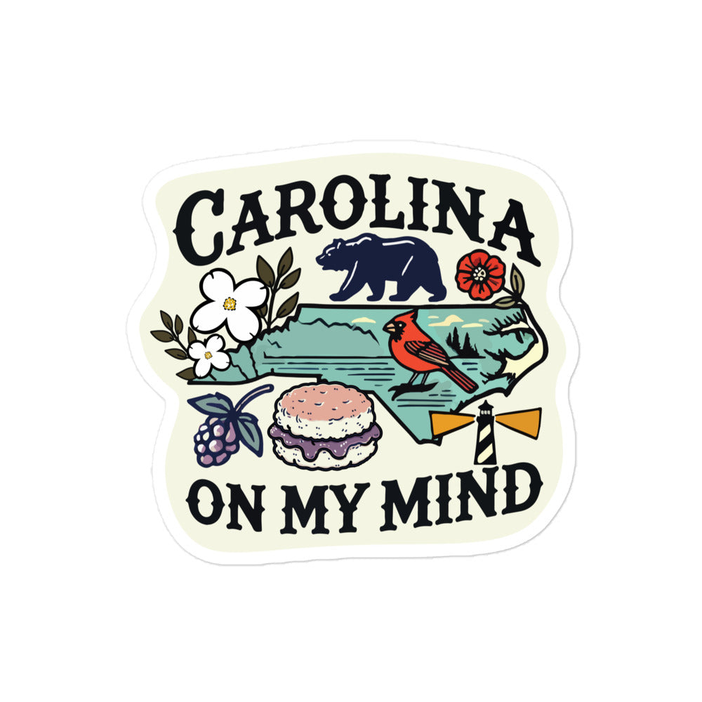 Carolina On My Mind Sticker – Original Art – Supporting Hurricane Helene Relief in Western NC