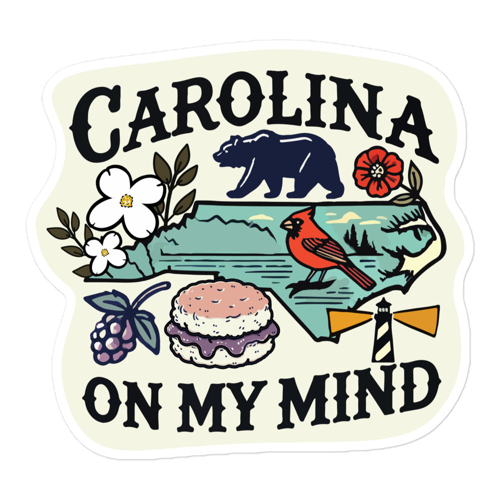 Carolina On My Mind Sticker – Original Art – Supporting Hurricane Helene Relief in Western NC