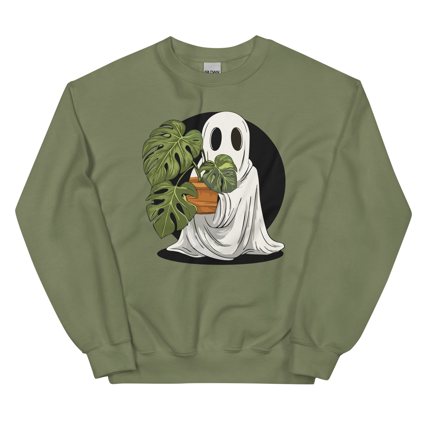 Ghost Plant Sweatshirt in Military Green