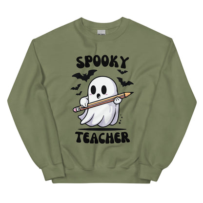 Cute Ghost Teacher Sweatshirt, Spooky Teacher Crewneck, Halloween Teacher Sweatshirt, Ghost Teacher Shirt, Fall Teacher Apparel