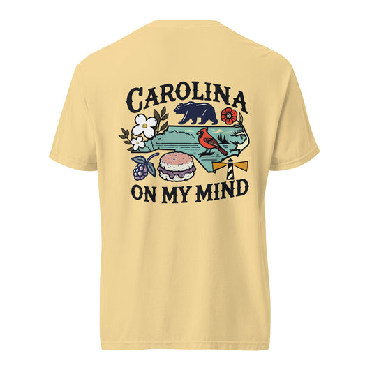 Carolina On My Mind Unisex Comfort Colors T-Shirt – Original Art – Supporting Hurricane Helene Relief in Western NC