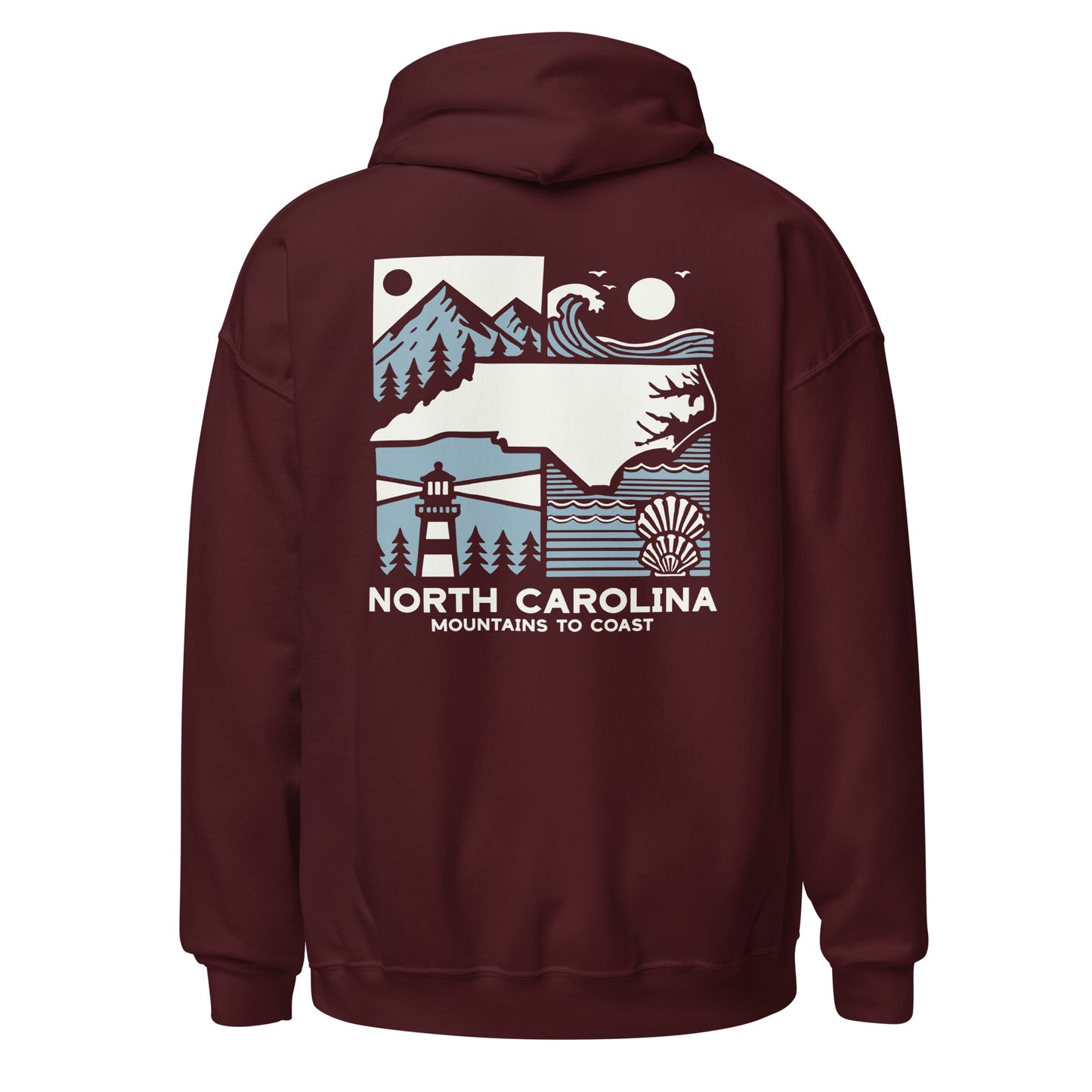 North Carolina Mountains to Coast Hoodie - Support Hurricane Helene Relief - Scenic Unisex Hoodie for Nature Lovers - 100% of Profits Donated