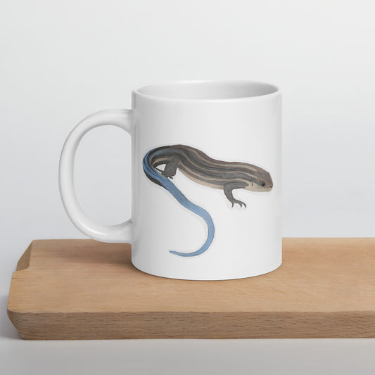 Five Lined Skink White mug